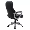 Manager office chair Lockie with PU in black- grey fabric