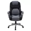 Manager office chair Lockie with PU in black- grey fabric