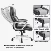 Manager office chair Lockie with PU in black- grey fabric