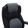 Manager office chair Lockie with PU in black- grey fabric