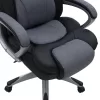 Manager office chair Lockie with PU in black- grey fabric