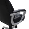 Manager office chair Lockie with PU in black- grey fabric