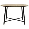 Table Gianno natural-black leg D120x76cm