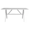 Table Alarick white marble-white leg 160x90x76cm