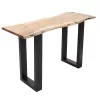 Slim console acacia wood natural-leg black 120x40x75.5cm