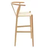 Bar stool Sandra wood-rope natural