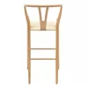 Bar stool Sandra wood-rope natural