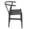 Chair Sandra wood-rope black