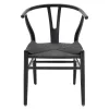 Chair Sandra wood-rope black