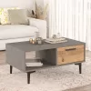 Coffee table Jethro cement-sonoma color 90x51x40.6cm