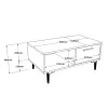 Coffee table Jethro cement-sonoma color 90x51x40.6cm