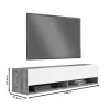 Roscoe wall TV unit in color white-sonoma 140x31.6x29.6cm