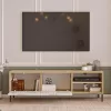 TV cabinet Nella natural-white marble 140x40x43cm