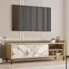 TV cabinet Nella natural-white marble 140x40x43cm