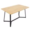 Table Gemma in sonoma-black color 140x80x75cm