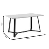 Table Gemma in sonoma-black color 140x80x75cm