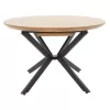 Dining table Lydia MDF expandable in walnut-black color 120-160x120x79cm