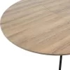 Dining table Lydia MDF expandable in walnut-black color 120-160x120x79cm