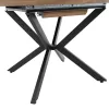 Dining table Lydia MDF expandable in walnut-black color 120-160x120x79cm