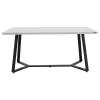 Table Gemma in white marble-black color 160x90x75cm