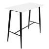 Bar table Harriet MDF in white-black color 120x60x105cm