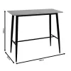 Bar table Harriet MDF in white-black color 120x60x105cm