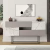 Buffet Roberta light mocha-white marble 145x40x82cm