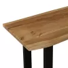 Carver console solid acacia wood 3.5cm walnut-leg black 150x40x76cm