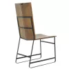 Chair Elora solid wood acacia walnut-black metal