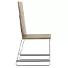 Chair Elora solid wood acacia walnut-black metal