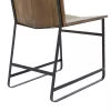 Chair Elora solid wood acacia walnut-black metal