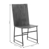 Chair Elora solid wood acacia walnut-black metal