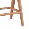 Bar stool Winslow wood rubberwood light walnut-pvc rattan natural-fabric gray 44.5x46x98cm