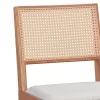 Winslow chair wood rubberwood light walnut-pvc natural rattan-fabric gray