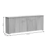 Buffet Kinley grey-wenge 210x40x82cm