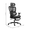 Office chair manager with footrest Verdant Premium Quality mesh black