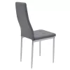 Chair Cube PU grey-chrome leg