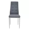 Chair Cube PU grey-chrome leg