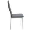 Chair Cube PU grey-chrome leg