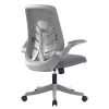 Office chair Enrich with fabric mesh in grey colour