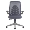 Office chair Enrich with fabric mesh in grey colour