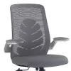 Office chair Enrich with fabric mesh in grey colour