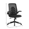 Office chair Enrich with fabric mesh in grey colour