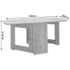 Dining table Nadine polymorphic-extendable color sonoma 160x80x76.5cm