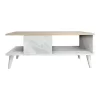 Coffee table Moses color sonoma-white marble 90x54x37.5cm