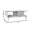 Coffee table Moses color sonoma-white marble 90x54x37.5cm