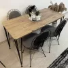 Table Bruce walnut-black 120x73x73cm