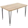 Table Bruce walnut-black 120x73x73cm