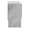 Dining table Nadine polymorphic-extendable color white marble 160x80x76.5cm