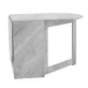 Dining table Nadine polymorphic-extendable color white marble 160x80x76.5cm